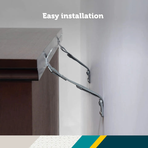 Universal TV Security Straps Four Pack For Wall Furniture And Anti Tip Configurations secure furniture to wall, easy installation.