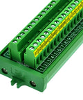 Close-up of Beefy Heavy Duty Screw Mount Terminal Block Distribution Module, 30 Position, 24A Per Channel At 400V, 5.0mm Pitch.