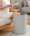 Person using Cozy Under Desk Leg Warmer for Office Use, Portable Foot Warmer and Blanket Heater Under Desk in gray at home