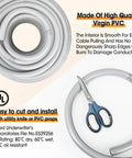 100 Ft Liquid Tight Conduit And Connector Kit For Half Inch Flexible Non Metallic Electrical Conduit shown with scissors