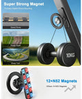 Knockout Magnetic Golf Cart Phone Mount With Heavy Duty Aluminum Bracket showcasing strong magnets and stable phone mounting.