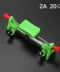 Knockout Adjustable Sliding Rheostat 2 Amp 20 Ohm Variable Resistor in green, demonstrating electrical resistance for high school labs.