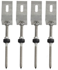 L Angle No Fuss Roof Mount Kit For Trapezoidal Metal Panels, Stainless Steel M10 Pole Screws with EPDM Seal, adjustable height