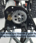 Beef Up 0.5M 32T Spur Gear and 8T Pinion Conversion Kit installation on RC Axial SCX24 for better torque and shifting