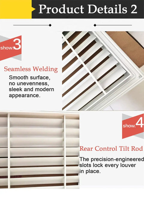 Pro Grade Linear Bar Air Grille Featuring A Removable Inspection Hatch And Slanted Louver Blades close-up of seamless design for smooth airflow