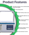 Compact Semi-Automatic Strapping Machine For Tabletop Use In Supermarkets features product interface and fast bundling capability.