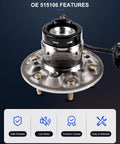 Front Left Wheel Hub And Bearing Assembly 515106 With ABS Compatible With Chevrolet Colorado 2004 2008 GMC Canyon 6 Lug