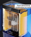 Three-dimensional combination ice curtain of Portable Evaporative Air Cooler With Massive Water Tank And Eight Frozen Ice Packs Wide Angle Oscillating Swamp Cooler.