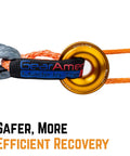 G.O.L.D. Snatch Recovery Ring For Off Road Recovery, 48,000 Lbs MBS, 24,000 Lbs WLL with synthetic shackle and winchline