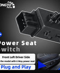 Power Seat Switch 6 Way Front Left Driver Side For Chevy Silverado Avalanche GMC Sierra Yukon Buick Allure Cadillac Replacement OE PSW87 SW5162 1S7614 12451495, front view