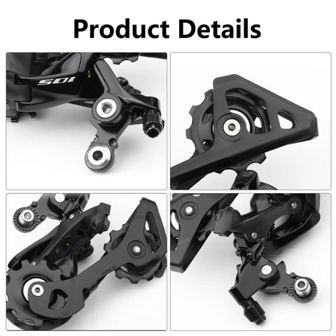 Close-up of 11 Speed Road Bike Derailleur Direct Mount RD R7000 GS Upgrade, showcasing lightweight build for smooth shifts.