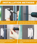 Installation steps for 14 Pack White Window Sash Locks Replacement With Screws For Sliding Windows Up And Down Keeper Latches