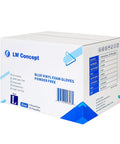 Box of Blue Vinyl Exam Gloves Latex Free Powder Free 4.5 Mil Large for Medical and Food Service