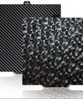 Dual Sided 280x280mm Build Plate For Qidi Q2 Series 3D Printers with carbon fiber look and diamond pattern
