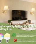 Must Have Battery Operated Wall Sconce Set Of 2 With Pleated Fabric Shade In Gold remote control cordless lamps
