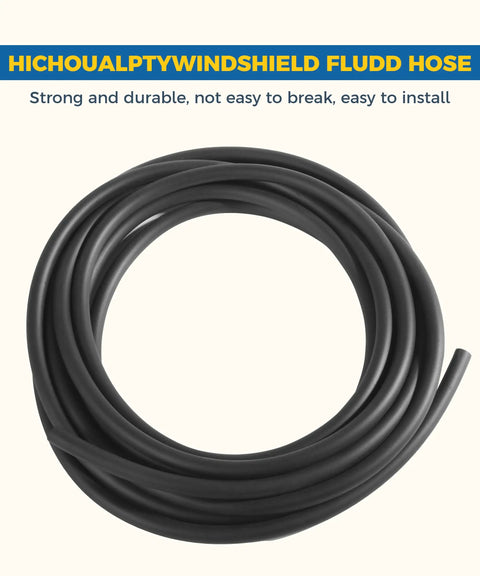 22 Piece Windshield Washer Hose Kit With 13Ft Hose 6 Connectors And 2 Nozzles For Most Cars flexible rubber tubing coiled