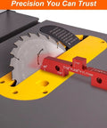 Pro Grade 14 Piece Aluminum Woodworking Setup Blocks Kit With Storage Case Router Table Height And Depth Gauges in use