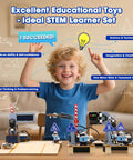 Hands On IoT Traffic Simulator Kit For Kids And Teens 3D Wooden Puzzles STEM Education Set DIY Smart City Coding Toy Powered By ESP32 Learn Electronics And Robotics With Real World Traffic Scenarios, child with smart city modules