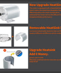 36V 1000W Brushless DC Mid Motor Kit with detachable heatsink for efficient cooling, featuring upgraded heat dissipation for go karts, e-bikes.