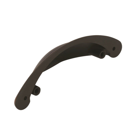 Oil-Rubbed Bronze Cup Pull 2-1/2 Inch Center To Center 4-1/16 Inch Overall Length Traditional Cabinet Drawer Hardware side view.