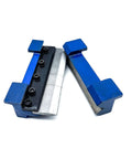 6 Inch Magnetic Vise Mount Brake Die Set 150mm Heavy Duty for sheet metal bending, side view of removable segmented fingers