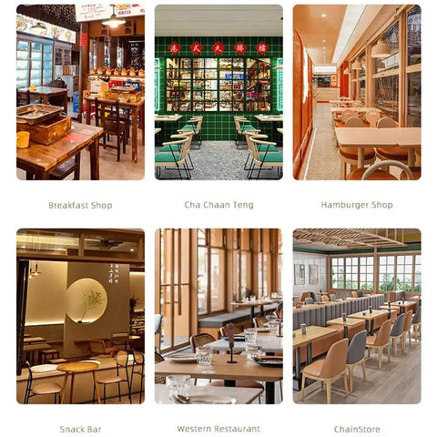Various dining environments featuring unique aesthetics of Breakfast Shop, Cha Chaan Teng, Hamburger Shop, Snack Bar, Western Restaurant, ChainStore.