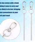 2 Pack Half Moon Elevator Door Keys Pro Gear Emergency Access Tools For Smooth Facility Upkeep And Snappy Inspection Rounds Reliable Industrial Keys That Nail The Job Effortlessly Every Single Time, featuring hooks for easy carrying.