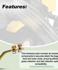 Awesome Heavy Duty Hardware Pack For Cub Cadet Bagger Boot 42 And 46 Inch Mtd Troy Bilt Double Bagging System Leaf Collector Replace 689-00636 featuring nuts and attachment for lawn mower.