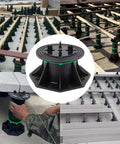 8 Pack Adjustable Plastic Pedestal Paver Stands For Decks And Floors supporting floor platforms, height locking 3.5 to 5.5 inches