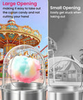 15 Inch Cotton Candy Machine Cover With Transparent Acrylic Dome For 15 Inch Bowls displaying large opening feature at a carnival