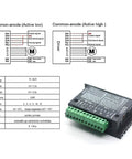 Diagrams and specifications alongside TB6600 stepper driver from Upgraded TB6600 Stepper Driver Kit With Nema 17 HS4401S Motor For CNC Machines Engraving And 3D Printers The Go To Kit For XYZ Tables Laser Cutters And Pick And Place Devices.