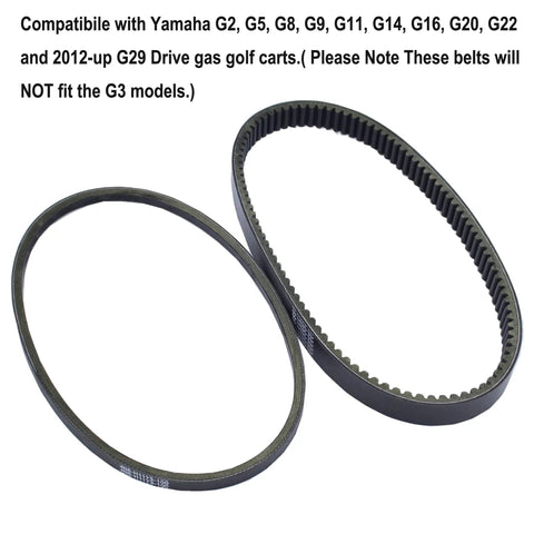 Golf Cart Drive Belt And Starter Generator Belt Kit For Yamaha G2 G5 G8 G9 G11 G14 G16 G20 G22 G29 2012 Up Replacement OE J55-G6241-00