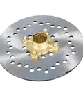 Close-up of disc wheel hub for 32 Inch Live Rear Axle Kit With Disc Wheel Hub Replacement For Go Kart ATV Quad And Drift Trikes
