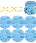 Reusable Wet Dry Vac Filter Set VF2002 90107 Dry Disc Vacuum Filters for most 5 gallon and larger Shop Vacs with 6 discs and 3 bands