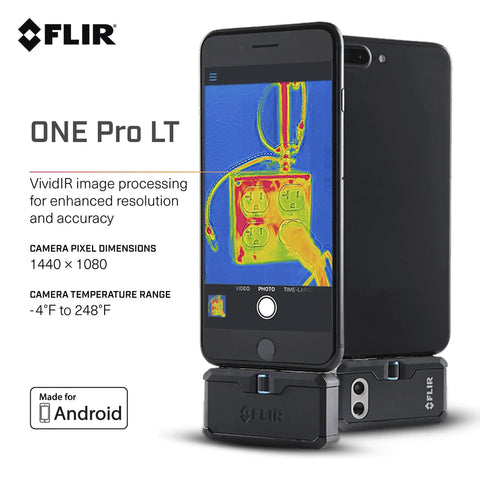 Infrared Thermal Imaging Camera For Android Type-C Devices Pro LT Edition displayed with phone showcasing thermal image