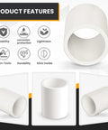 Heavy Duty 3/4 Inch PVC Pipe Couplings 20 Pack Slip Socket Connectors for DIY PVC Projects Schedule 40 Adapters feature image