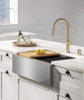 Modern kitchen with Dishwasher Air Gap In Brushed Gold Kit That Prevents Backflow And Keeps Dishes Clean No Nonsense Installation