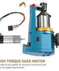 Top Shelf High Torque Metal Dc Micro Motor With Encoder, Heavy Duty Speed Reducer For Low Rpm Fans And Workshop Gear, Smooth Forward Reverse Rotation That Handles Any Heavy Lift, shown with wires.