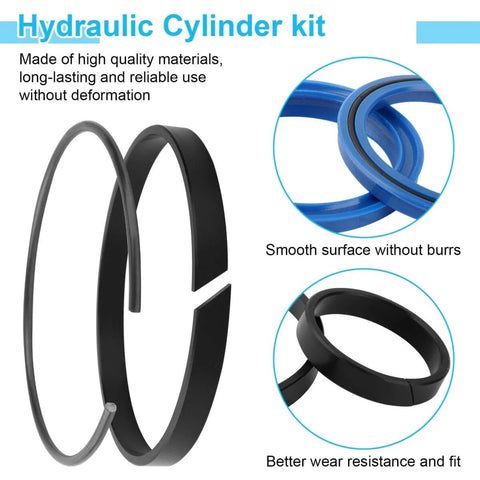 Heavy Duty Pro Grade Hydraulic Log Splitter Cylinder Rebuild Seal Kit for 4.5 Inch Bore and 1.75 Inch Rod, Pack of 11 Seals