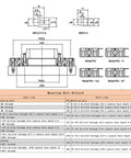Technical diagram of High Grade Crossed Roller Bearing with ultra precise rotational accuracy P5 and P4 RU85 P5 specifications.