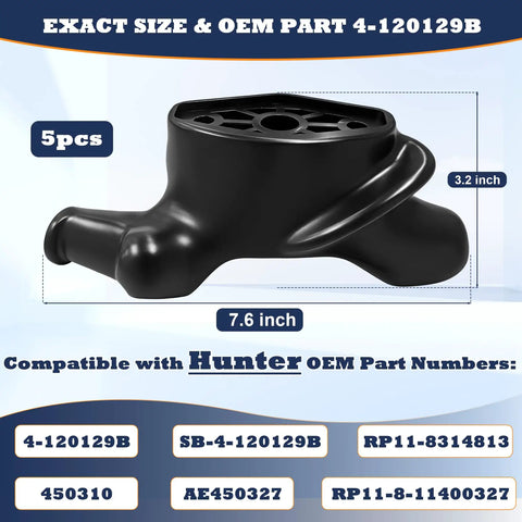 Duck Head Tire Changer Replacement Part For Hunter TCX MTS 5 Pack Fits SB 4 120129B 450310 RP11 8 11400327 RP11 8314813 AE450327 OEM Style Easy Install And Reliable Long Term Performance, black nylon, 7.6 x 3.2 inch