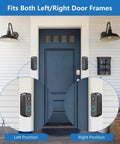 30-55 Degree Adjustable Doorbell Angle Mount for Wider View and No Blind Spots, Corner Mount on both sides of door