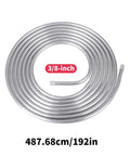 Coiled three eighths inch sixteen foot aluminum brake line tubing for auto and motorcycle hydraulic braking systems, labeled 3/8-inch