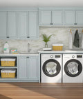 Laundry room setup with Undermount Bar Sink 15x17 Inches 16 Gauge Stainless Steel Wet Prep Single Bowl Handmade T304 Brushed Finish.