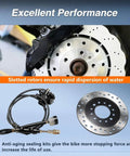 Beefy Hydraulic Rear Disc Brake Caliper Kit With Stainless Steel Rotor And Replacement Pads for Dirt Bikes, Quads, ATVs