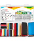 Extra Long Heat Shrink Tubing Kit 172 Pcs, 40 Sizes, 2 To 1 Shrink Ratio, multi-color heat shrink tubes in case