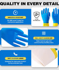 Hardcore Double Dipped Neoprene Rubber Chemical Gloves Built Like A Tank For Heavy Duty Acid Alkali Hazmat Protection Featuring Thick 28 Mil Construction with soft flocked lining
