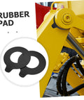 Heavy Duty Rubber Washer Kit For Excavator Boom Bushing Two Pack with rubber pads and machinery details