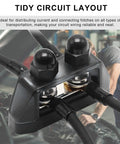 Close-up of Two Pack Insulated Power Distribution Block With Cover For Car RV Marine Boat 12V 200A Dual Stud Battery Terminal