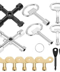 All In One 13 Piece Multi Tool Utility Key Kit With Four Way Keys Water Faucet Keys Sillcock Wrench Cabinet Spanner Keys